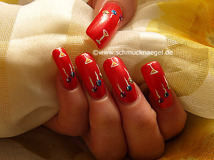  Fingernageldesign f�r Silvester - Silvestermotiv 4: Nailart Motiv 100