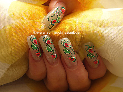  Frutas de fimo para decorar las u�as - Nail art motivo 144