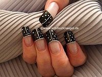 Domino french motif for the fingernails
