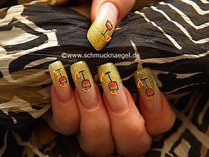 Nail art motif for the new years eve party