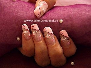 Nail art motif with 3D nail sticker