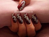 Nail art sticker and half pearls