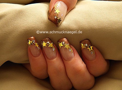 Stars and strass stones for fingernails