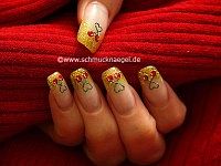 French motif with nail art pen and liner