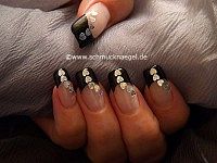 French motif with hologram hearts