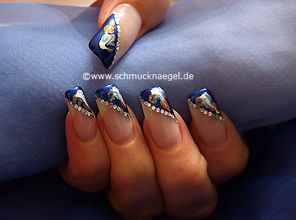 Sequins and various nail art pens