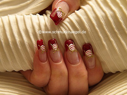 Christmas ball as fingernail decoration