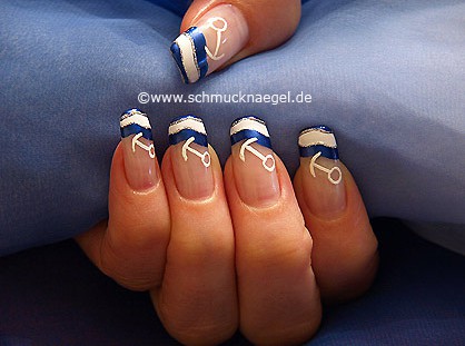Decoration maritime – Nail art fingernail motif