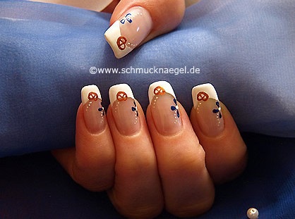 German Oktoberfest motif as fingernail design