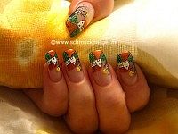 Landscape as nail art decoration