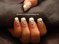 Snowman winter motif as fingernail decoration