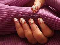 Nail art star shapes and acrylic