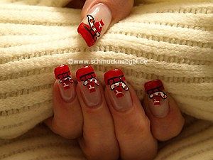 Trineo de navidad para decoración de uñas