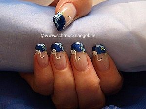 El cisne – Manicura francesa con concha nacar