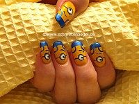 Minions motivo para las uñas