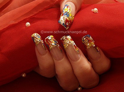 Uñas francesas con pinturas acrílicas