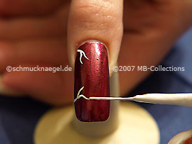 Nailart Liner in der Farbe weiß