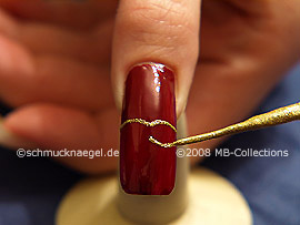 Nailart Liner in der Farbe gold-glitter