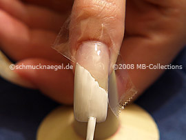 Nagellack in der Farbe weiß