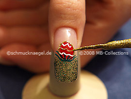 Nailart Liner in der Farbe gold-glitter