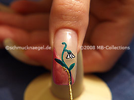 Nailart Liner in der Farbe gold-glitter
