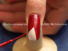 Nailart Liner in der Farbe rot-glitter