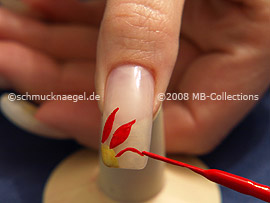 Nailart Liner in der Farbe rot