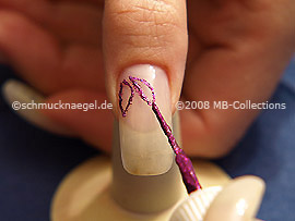 Nailart Liner in der Farbe pink-glitter