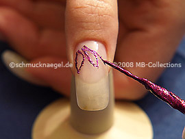 Nailart Liner in der Farbe pink-glitter