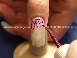 Nailart Liner in der Farbe pink-glitter
