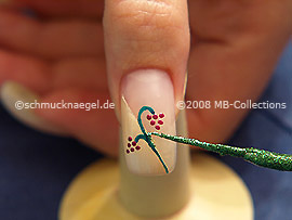 Nailart Liner in der Farbe grün-glitter