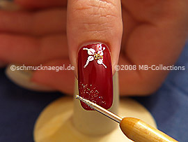 Glitter-Pulver in silber und Spot-Swirl