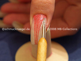 Glitter-Pulver in silber und Spot-Swirl
