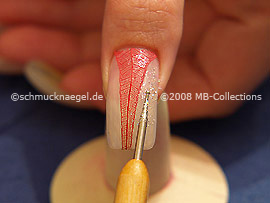 Glitter-Pulver in silber und Spot-Swirl