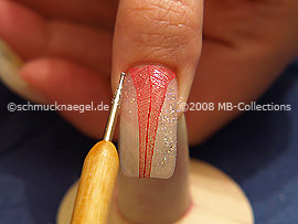 Glitter-Pulver in silber und Spot-Swirl