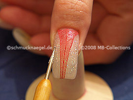 Glitter-Pulver in silber und Spot-Swirl