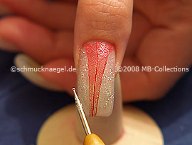 Glitter-Pulver in silber und Spot-Swirl