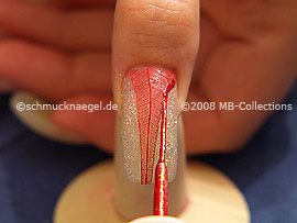 Nailart Liner in der Farbe rot-glitter