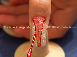 Nailart Liner in der Farbe rot-glitter