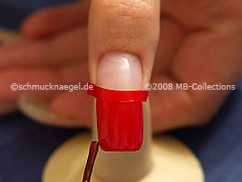 Nagellack in der Farbe rot