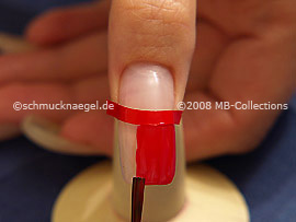 Nagellack in der Farbe rot