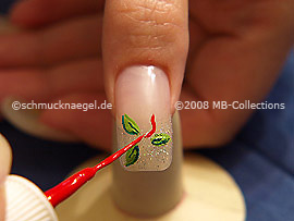 Nailart Liner in der Farbe rot