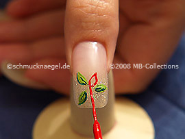 Nailart Liner in der Farbe rot