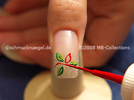 Nailart Liner in der Farbe rot