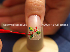 Nailart Liner in der Farbe rot