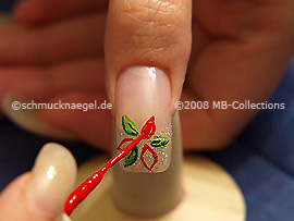 Nailart Liner in der Farbe rot