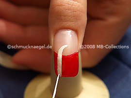 Nailart Liner in der Farbe weiß
