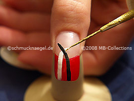 Nailart Liner in der Farbe gold-glitter