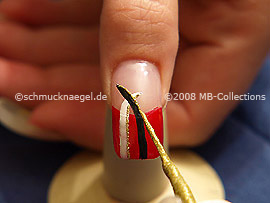 Nailart Liner in der Farbe gold-glitter