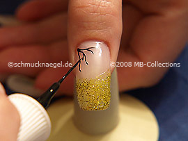 Nailart Liner in der Farbe schwarz